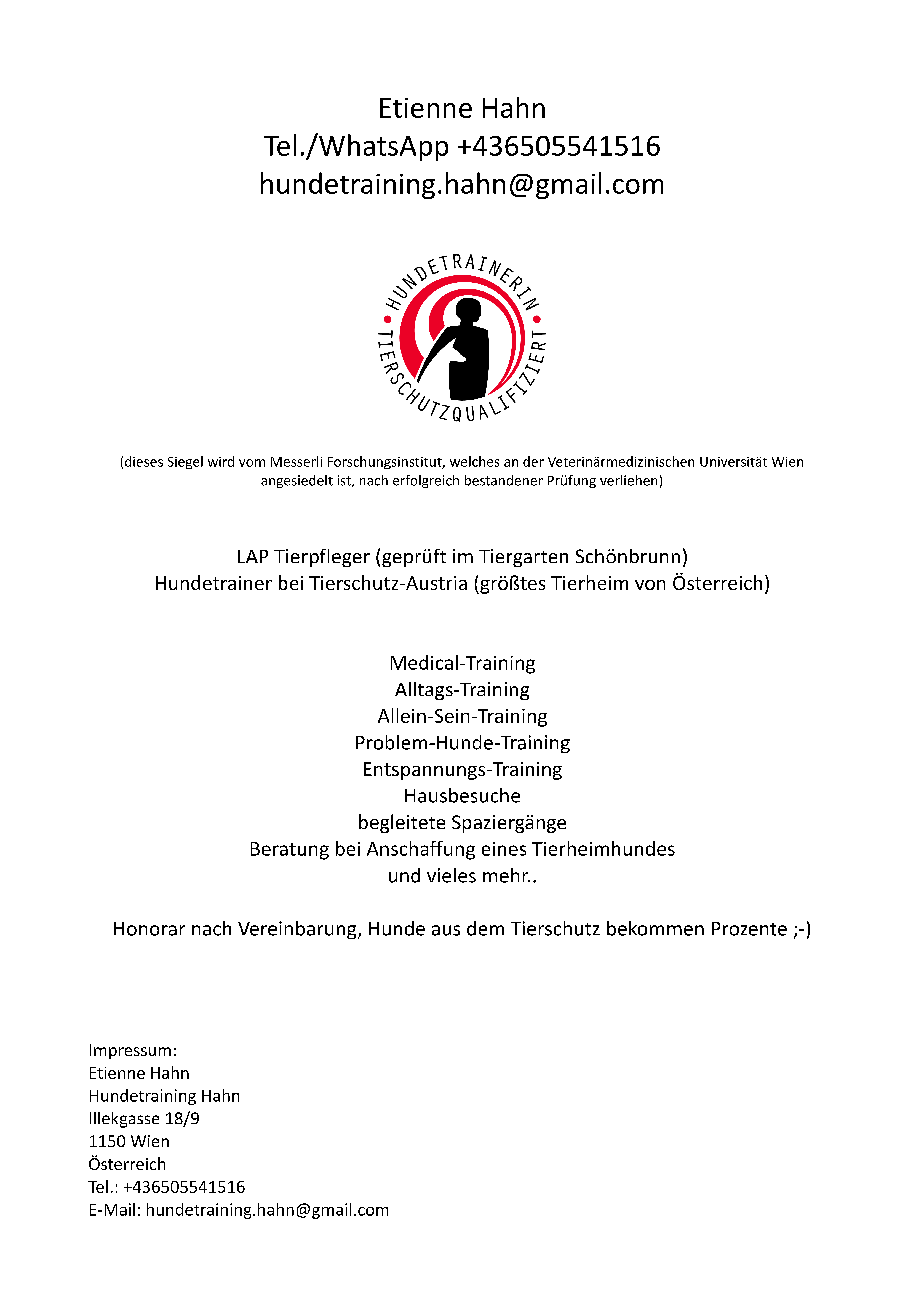 Hundestraining Hahn